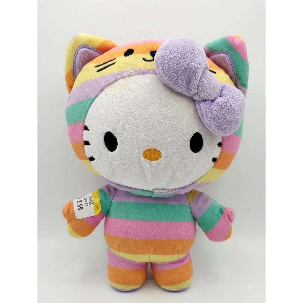 Sanrio Gund Hello Kitty Rainbow Striped Plush 11